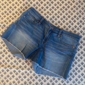 J. Crew denim shorts raw edge